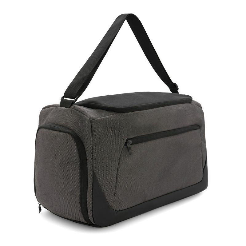Bolso de viaje gris personalizable con logo