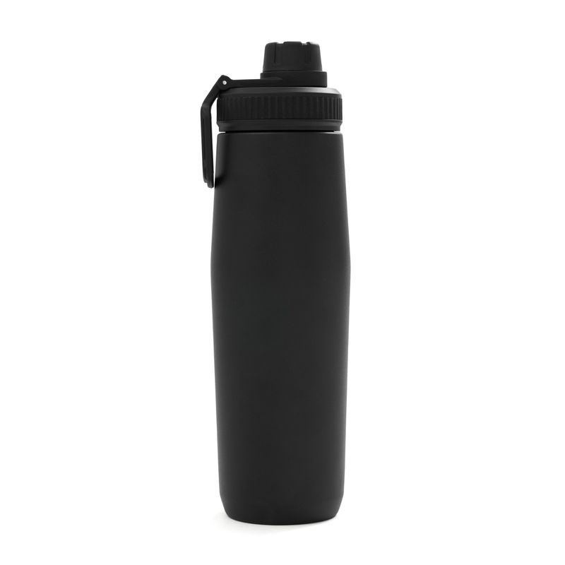 Botella deportiva negra personalizable con logo