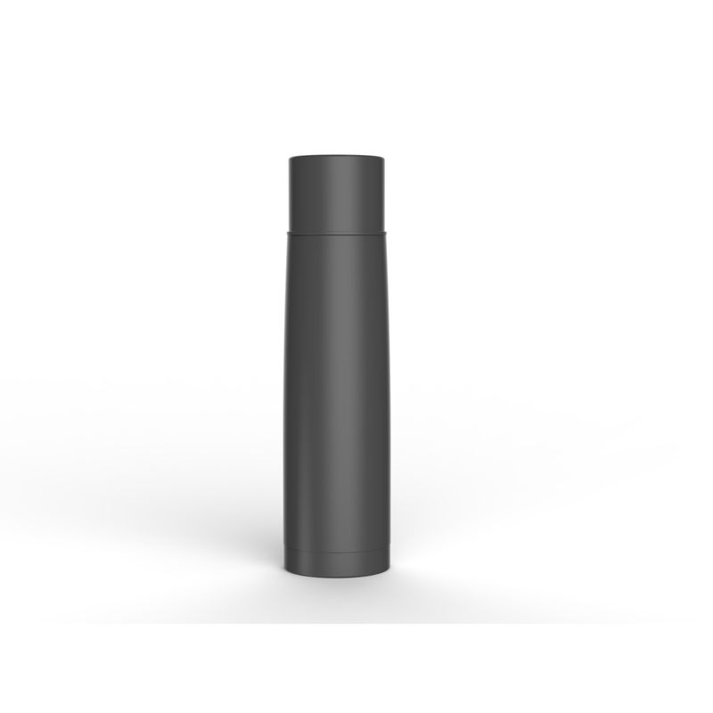 Termo de acero gris personalizable con logo